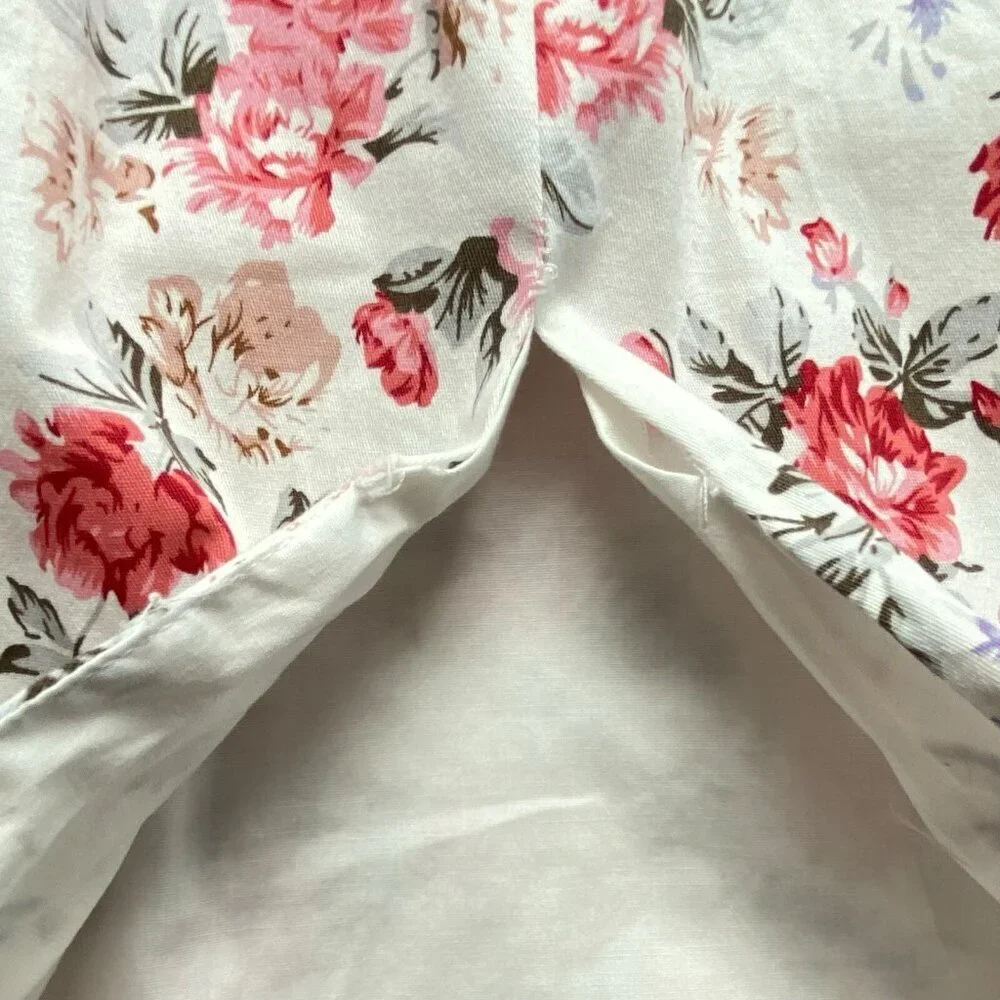 MABLE Women Midi Corset Dress Sz S White Bodycon Tube Floral Straight Across
